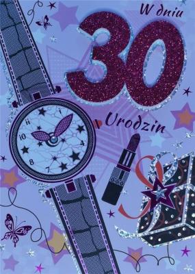 Opakowanie Karnet Przestrzenny B6 Urodziny 30 kobieta