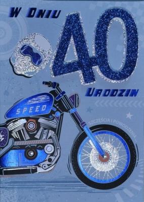 Opakowanie Karnet Przestrzenny B6 Urodziny 40 mężczyzna