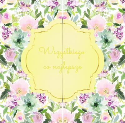 Opakowanie Karnet rozkładany piwonie