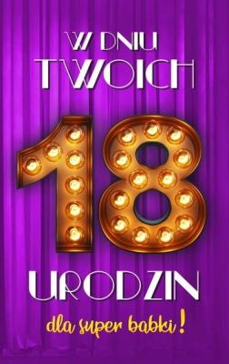 Opakowanie Karnet Urodziny 18 damskie 2K - 013
