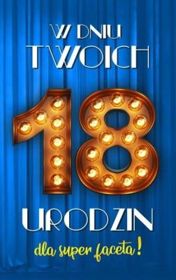 Opakowanie Karnet Urodziny 18 męskie 2K - 019