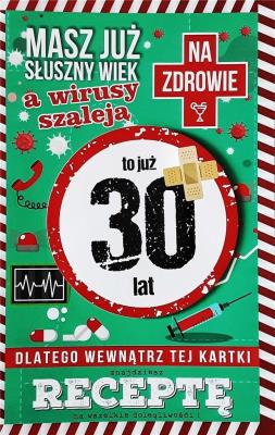 Opakowanie Karnet Urodziny 30 JCX - 002