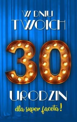 Opakowanie Karnet Urodziny 30 męskie 2K - 020