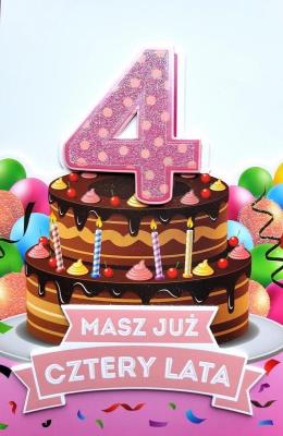 Opakowanie Karnet Urodziny 4 4K - 052