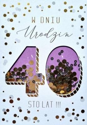 Opakowanie Karnet Urodziny 40 Gift-24