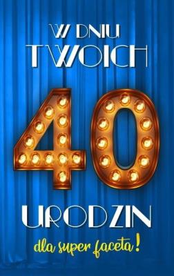 Opakowanie Karnet Urodziny 40 męskie 2K - 021