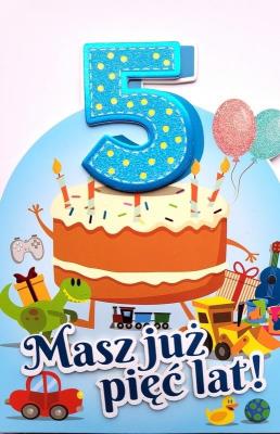 Opakowanie Karnet Urodziny 5 4K - 053