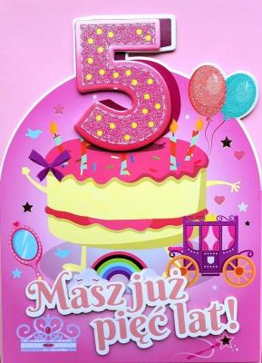 Opakowanie Karnet Urodziny 5 4K - 054