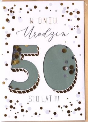 Opakowanie Karnet Urodziny 50 Gift-25