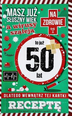 Opakowanie Karnet Urodziny 50 JCX - 004