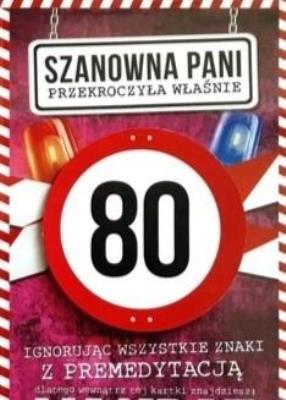 Opakowanie Karnet Urodziny 80 damskie JCX - 020