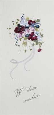 Opakowanie Karnet Urodziny DL U14 - Bukiet