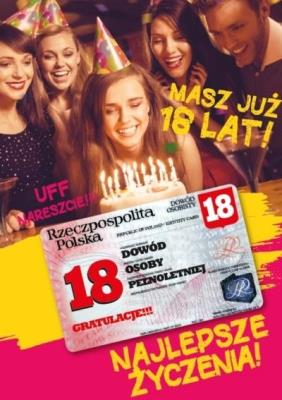 Opakowanie Karnet Urodziny Osiemnastka Gift-M-125