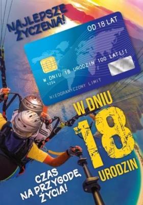 Opakowanie Karnet Urodziny Osiemnastka Gift-M-128