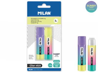 Opakowanie Klej w sztyfcie Milan SUNSET 8g 2 sztuki na blistrze