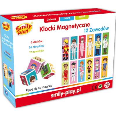 Opakowanie Klocki magnetyczne 12 zawodów Smily play SP83465 AN01