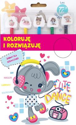 Koloruję i rozwiązuję. Autor: Matusiak Monika. SmakLiter.pl Okładka książki Koloruję i rozwiązuję