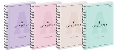 Opakowanie Kołozeszyt B5/100K kratka Academy Pastel (5szt)