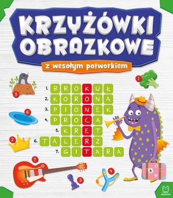 Krzyżówki obrazkowe z wesołym potworkiem. Autor: Opracowanie zbiorowe. SmakLiter.pl Okładka książki Krzyżówki obrazkowe z wesołym potworkiem