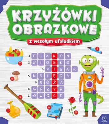 Okładka książki Krzyżówki obrazkowe z wesołym ufoludkiem
