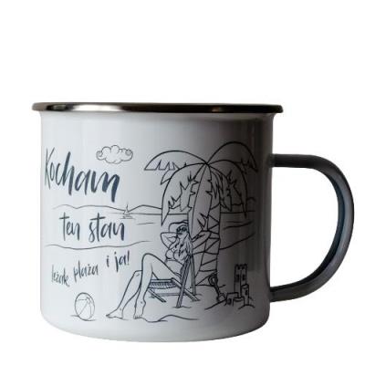 Opakowanie Kubek emaliowany - Kocham ten stan