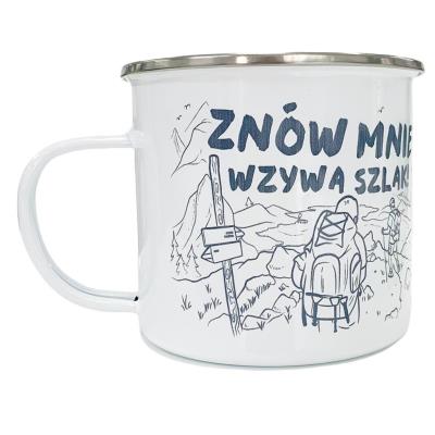 Opakowanie Kubek emaliowany - Znów mnie wzywa szlak