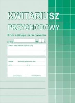 Kwitariusz przychodowy 400-3. Wydawca: MICHALCZYK I PROKOP. SmakLiter.pl Opakowanie Kwitariusz przychodowy 400-3