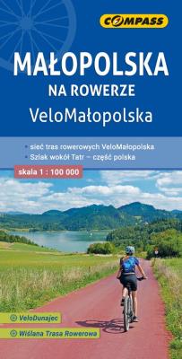 Małopolska na rowerze, VeloMałopolska 1:100 000. Autor: Opracowanie zbiorowe. SmakLiter.pl Okładka książki Małopolska na rowerze, VeloMałopolska 1:100 000