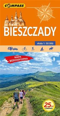 Mapa turystyczna - Bieszczady 1:50 000 w.2021. Autor:   Praca zbiorowa. SmakLiter.pl Okładka książki Mapa turystyczna - Bieszczady 1:50 000 w.2021
