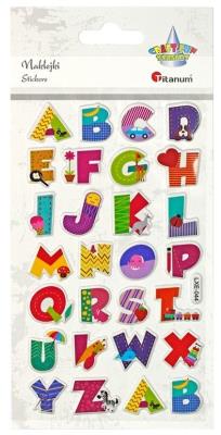 Opakowanie Naklejki wypukłe alfabet 28szt