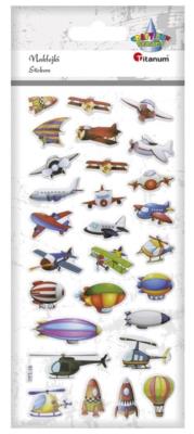 Opakowanie Naklejki wypukłe miękkie maszyny latające 28szt