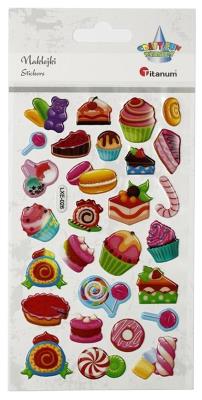 Opakowanie Naklejki wypukłe słodycze 28szt