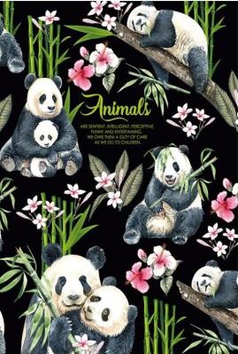 Opakowanie Notatnik ozdobny 145x197/80K kratka TW Pandy