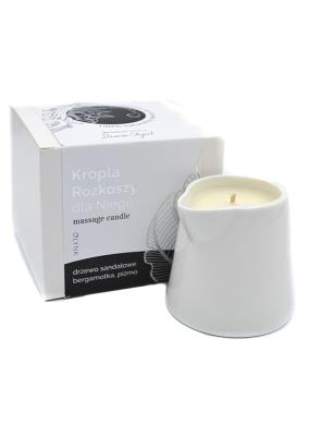 Olynk Sojowa świeca do masażu premium drzewo sandałowe, bergamotka, piżmo 130 ml . Producent: Olynk. SmakLiter.pl Zdjęcie produktu Olynk Sojowa świeca do masażu premium drzewo sandałowe, bergamotka, piżmo 130 ml