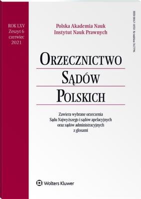 Okładka książki Orzecznictwo Sądów Polskich 6/2021