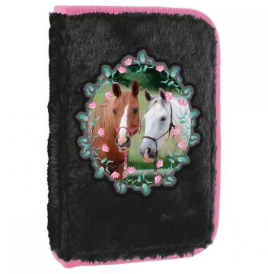 Opakowanie Piórnik pluszowy jednokomorowy Konie 20 DERFORM