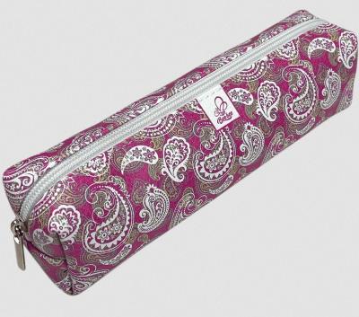 Opakowanie Piórnik prostokąt Paisley fuksja złota