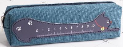 Opakowanie Piórnik tuba mała Kot linijka beżowa FRESH