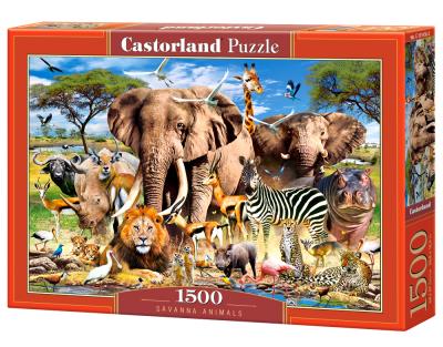 Puzzle 1500 el. C-151950-2 Savanna Animals. Wydawca: CASTOR. SmakLiter.pl Opakowanie Puzzle 1500 el. C-151950-2 Savanna Animals