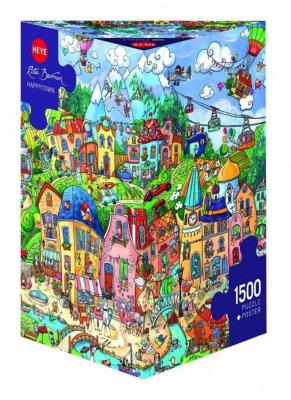 Opakowanie Puzzle 1500 Szczęśliwe miasto (Puzzle+plakat)