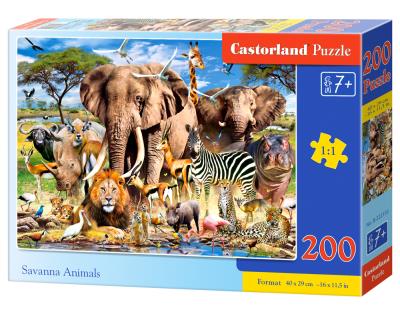 Puzzle 200 Zwierzęta sawanny B-222155. Wydawca: CASTOR. SmakLiter.pl Opakowanie Puzzle 200 Zwierzęta sawanny B-222155