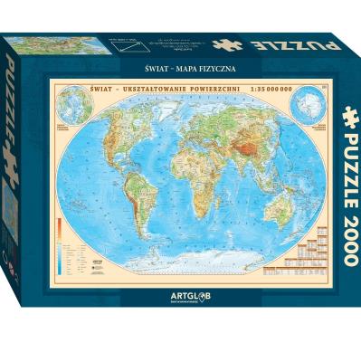 Puzzle 2000 - Świat Fizyczny. Wydawca: Artglob. SmakLiter.pl Opakowanie Puzzle 2000 - Świat Fizyczny