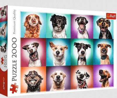 Opakowanie Puzzle 2000 Zabawne psie portrety II 27119