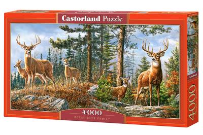 Puzzle 4000 Królewska rodzina jeleni C-400317-2. Wydawca: CASTOR. SmakLiter.pl Opakowanie Puzzle 4000 Królewska rodzina jeleni C-400317-2