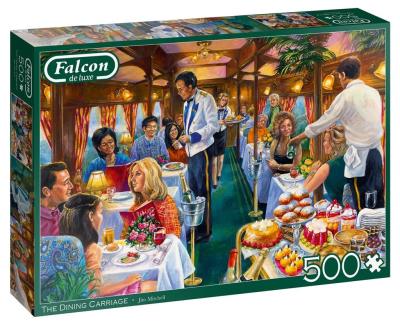 Puzzle 500 Falcon Wagon restauracyjny G3. Wydawca: Jumbo. SmakLiter.pl Opakowanie Puzzle 500 Falcon Wagon restauracyjny G3