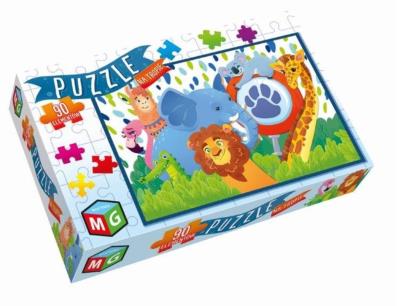 Puzzle 90 Na tropie. Wydawca: MULTIGRA. SmakLiter.pl Opakowanie Puzzle 90 Na tropie