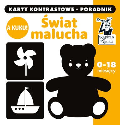 Okładka książki Świat Malucha. A kuku! Karty kontrastowe + poradnik. Kapitan Nauka