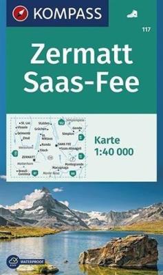 Okładka książki Zermatt Saas-Fee 1:40 000 Kompass