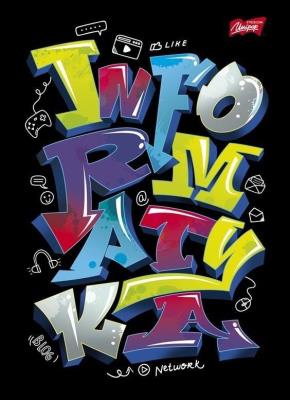 Opakowanie Zeszyt A5/60K kratka Informatyka ze ściągą (10szt)