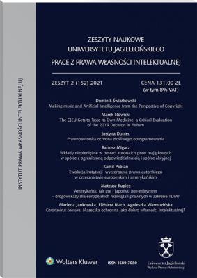 Okładka książki Zeszyty Naukowe UJ 2(152)/2021
